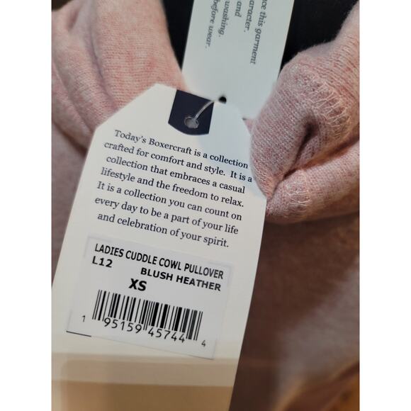 Boxercraft Sweater Women's XS Blush Heather Soft Cuddle Cowl Neck Long Sleeves - Picture 9 of 12